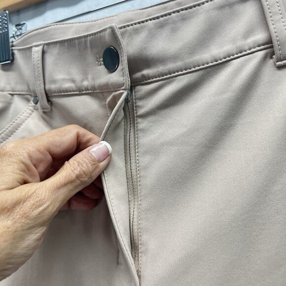 Lululemon Pants Womens size 12 City Sleek 5 Pocket Straight Leg Beige Khaki - Picture 4 of 11